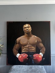 Iron Mike Tyson Original 4×4 Acrylic Painting Original