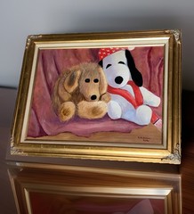 Original Snoopy Oil Painting 2004 Signed By Artist 16×20