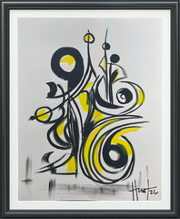 Original and Unique Abstract Art Painting Acrylic On Paper Artwork 9×12 ooak