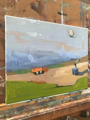 Contemporary Landscape Oil Painting Unique OOAK Canvas 11×14 Aldo Cherres Art