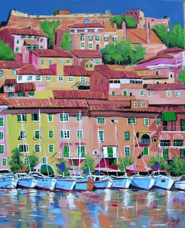 ITALY Original Art PAINTING DAN BYL Contemporary Impressionism Large 4×5 feet