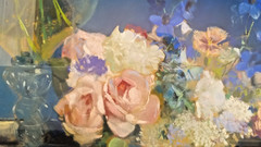 Laura Coombs Hills Original Pastel Painting Flower Vases Heavy Gilded Frame