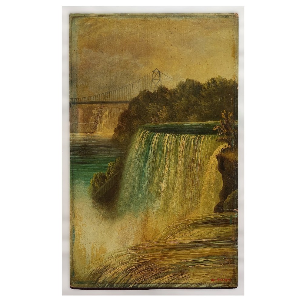 Niagara Falls Oil Painting By William Merritt Post Blue Book Listed Artist AS-IS