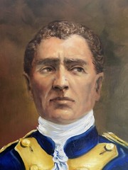 Original Oil Painting Artwork of Navy Capt. John Paul Jones Signed by Geńe Burke