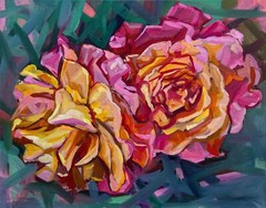 Oil painting ORIGINAL art Roses Flower wall art floral rose artwork Signed 16×20