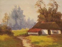 HOLLAND – COUNTRY LANDSCAPE, DUTCH Signed Bercman? 18X22