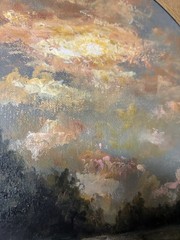 ORIGINAL Hand Painted Moody Landscape Painting In Vintage Frame, Signed 13×16