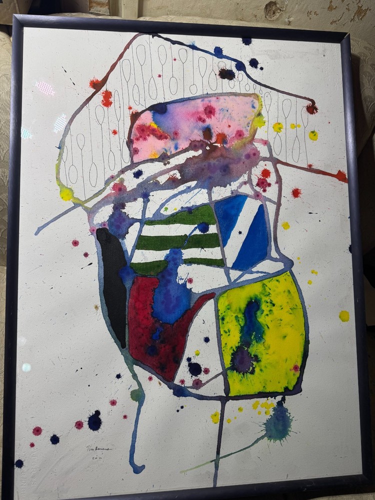 Tim Aanensen 2011 „Abstract Composition“ Mixed Media Painting – Signed/Framed