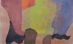 Sam Maitin Signed Gouache/Mixed Media Modern/Abstract-Joseph/Coat of Many Colors