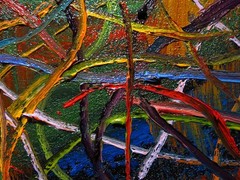 ORIGINAL OIL█PAINTING VINTAGE ART█SIGNED IMPRESSIONIST POP█ABSTRACT MODERN DECO
