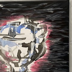 Art Painting on canvas hand painted “Between Glass and Emptiness” 16×20 COA