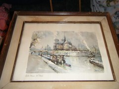 VINTAGE NOTRE DAME DE PARIS PICTURE / PRINT, UNSURE OF ARTIST. , 241006003