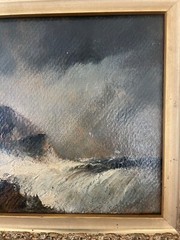 Attributed to John Constable RA (1776–1837) Oil on Panel Stormy Seascape Paint