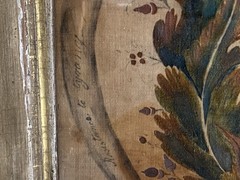 19th Century Massachusetts General Lafayette Theorem On Velvet Peacock