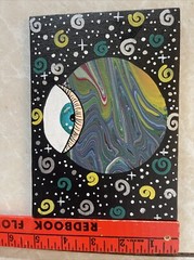 Cosmic Space Psychedelic Trippy Art Fantasy Pop Art 8×10 Acrylic Painting