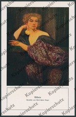 Hans Unger portrait wife Marie Antonia blonde Art Nouveau Dresden Loschwitz 1916