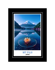 Mount Fuji Japan Travel Poster or Gallery Canvas Wrap Wall Art Home