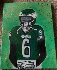 original eagles painting,football,acrylic,oil,handmade