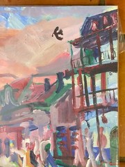BIG DADDY’S New Orleans French Quarter Original Painting by David Baum–24″X24″