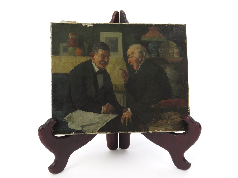 Signed and Dated 1894 Louis Charles Moeller (1855-1930) Oil Painting 10″ x 8″
