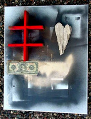 blessing cross lucky money bowl of abundance heart of love blessing art painting