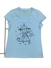 ORIGINAL WOMEN T-SHIRT/SIZE-L HANDMADE PAINTING CUBAN ART by LISA