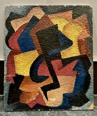 Great Antique Cubist American School Oil Painting – Keith J Robinson Dated 1943