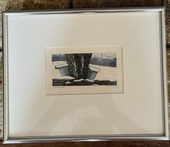 Original Watercolor SUGARING TIME Deborah Holmes 8.25”x 10” Middlebury, VT 1992