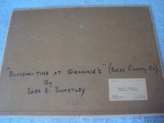 1962 Sara E Swartley Bucks County Oil 12 x 16 Spring Landscape Sellersville PA