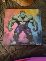 The Hulk Painting Laser Engraved 12×12
