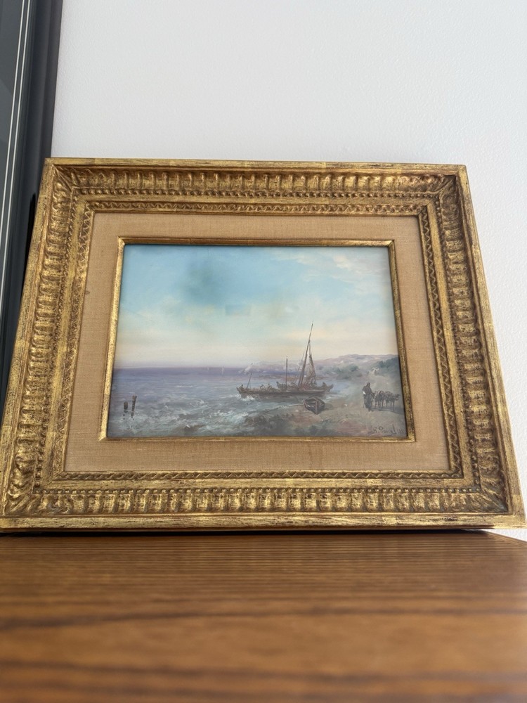 Paul Pascal French Landscape Painter Mediterranean Coast with Gouache 1887