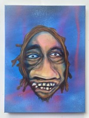 Original Art Outsider Urban Surreal Trippy Portrait Oil Modern Lowbrow Fine