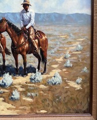 Vintage Cowboys of the American West Original Oil Painting