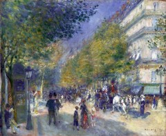 Auguste Renoir Grands Boulevards Reproduction – Giclee Canvas/Paper/Stretched