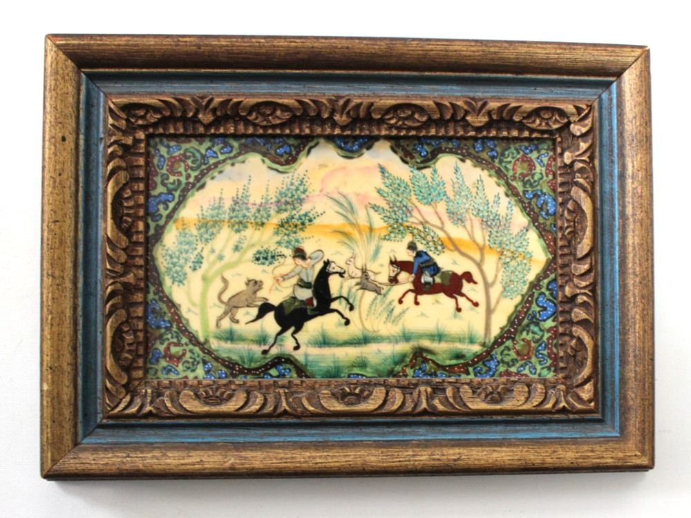 Vintage Framed Persian Miniature Painting