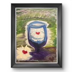 BLESSED#959 Floral Drink 12×9 Original Canvas Neo Abstract Expressionism