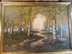 Raphael Senseman (1870 – 1965) „Landscape Scene“ Oil Painting -Signed And Framed