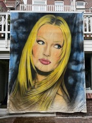 Karen Mulder Sexy PIN-UP Grid Girl Budweiser Lingerie Supermodel Man Cave Bar