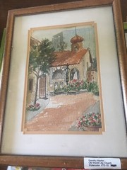 water color painting by dorothy marker 18 X 13 Inches – OLD WORLD CHURCH