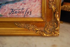 FRAMED SIGNED ORIGINAL OIL DAISIES DAISY FLOWERS A STILL LIFE ARTIST HECTO VIDAL