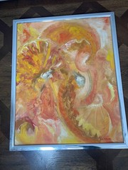 Tracey J Maroni Artwork 1980 painting Orange A Peel