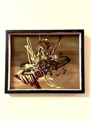 Vintage MCM Painting H.C. Kimball Original Abstract Work Signed 1961 Framed