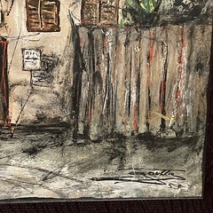 Jean-Marie Gouttin Signed Acrylic on Board Original Painting French Street 1955