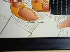 Pair of Vintage Guatemalan Folk Art Painting Pair Mayan Figures Boho Decor