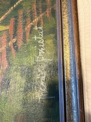 Signed Original Oil Painting Coit Tower San Francisco Telegraph Hill Frame 26X38