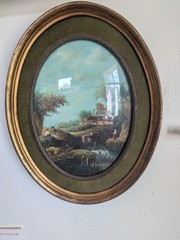 Continental school painting Italy landscape by Vittorio Landi 1921-2010