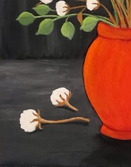 Original Artwork, Cotton And Eucalyptus – 11 X 14