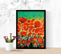 Poppies Original oil painting Red poppies Palette knife with textured paste