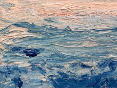 WILLIAMS SIGNED NAUTICAL OIL PAINTING SAILBOAT AT SEA PALETTE KNIFE IMPASTO ART