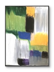 Mid Century Modern Messy Abstract Geometric Original Art on 11 By 14 Canvas